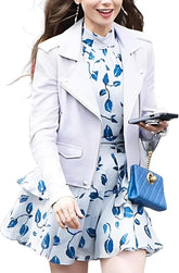 Emily In Paris Off White Biker Jacket
